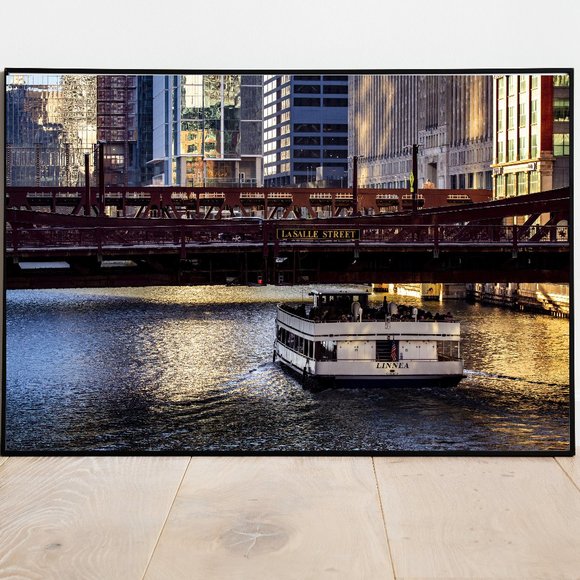 Chicago LaSalle Bridge Wall Art Photography Framed